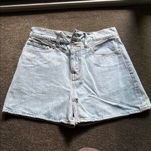 Madewell Light Blue High Waist Women Shorts